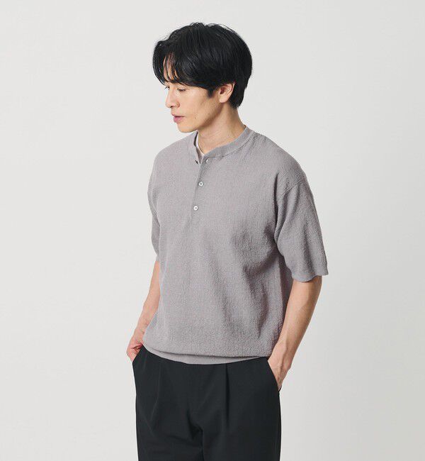 BEAUTY&YOUTH UNITED ARROWS「エアミラノ ヘンリーネック ニット ウォッシャブル 抗菌 防臭機能付き 」|ニット・セーター|