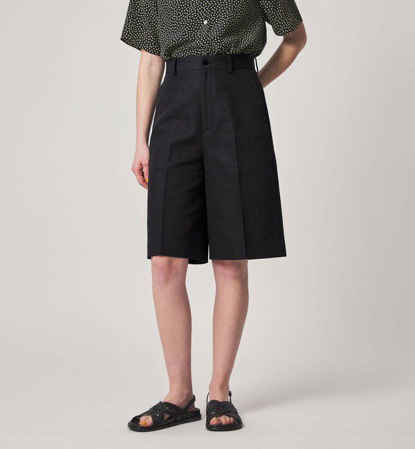 STEVEN ALAN「＜Steven Alan＞コットン アサ ハーフパンツ」|キュロット|BLACK