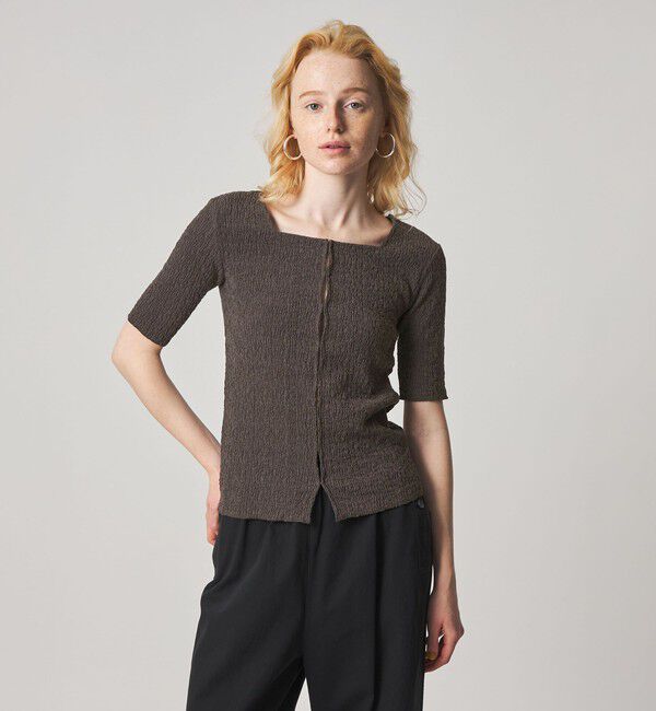 STEVEN ALAN「＜Steven Alan＞スクエアネック カーディガン」|カーディガン|