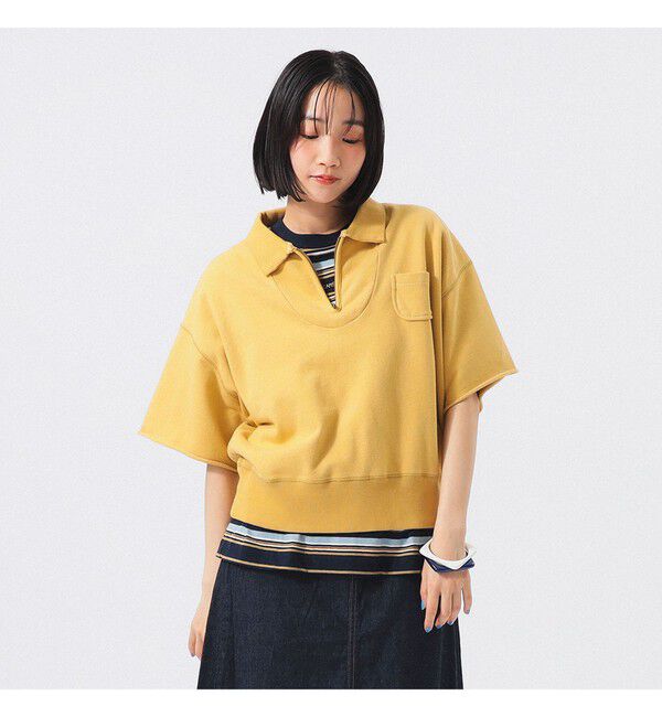 BEAMSBOY「ハーフジップ ショートスリーブ スウェット」|スウェット・ジャージ|YELLOW