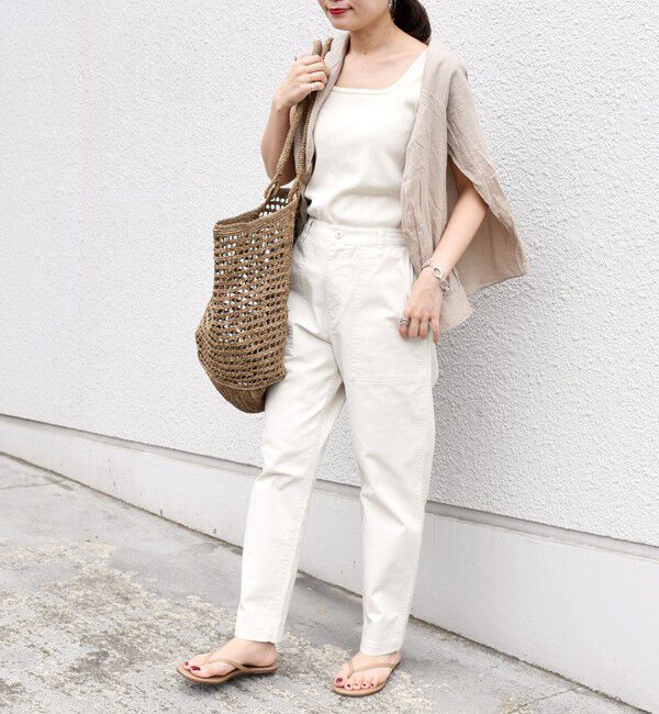 SHIPS for women「《一部追加予約》【WEB限定】ストレッチ ベーシック ベイカー パンツ」|その他|