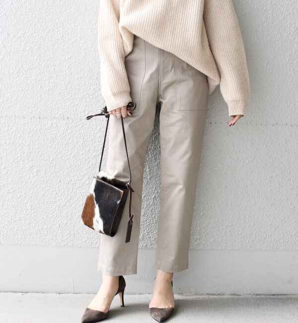 SHIPS for women「《一部追加予約》【WEB限定】ストレッチ ベーシック ベイカー パンツ」|その他|