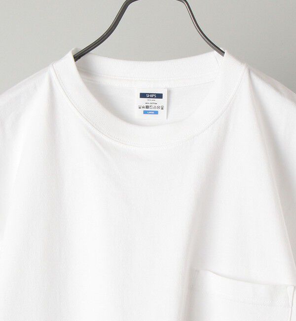 SHIPS「【累計販売数18万枚突破!!】【WEB限定】SHIPS: マイクロ SHIPSロゴ ポケット Tシャツ」|Tシャツ・カットソー|