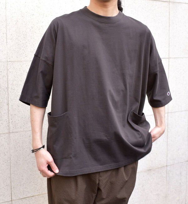 SHIPS any「【SHIPS any別注】Champion: ドルマン キャンプポケット Tシャツ 25SS◇」|Tシャツ・カットソー|