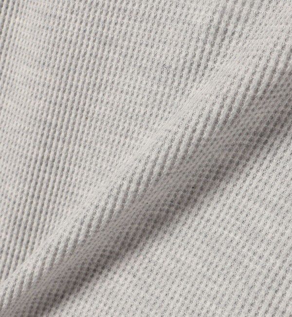 SHIPS any「SHIPS any:〈洗濯機可能〉ワッフル  レースアップ ラウンドヘム プルオーバー」|Tシャツ・カットソー|