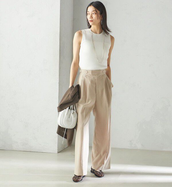 SHIPS for women「〈手洗い可能〉ラメ ノースリーブ ニット」|ニット・セーター|