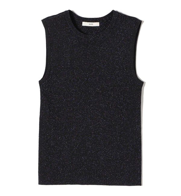 SHIPS for women「〈手洗い可能〉ラメ ノースリーブ ニット」|ニット・セーター|