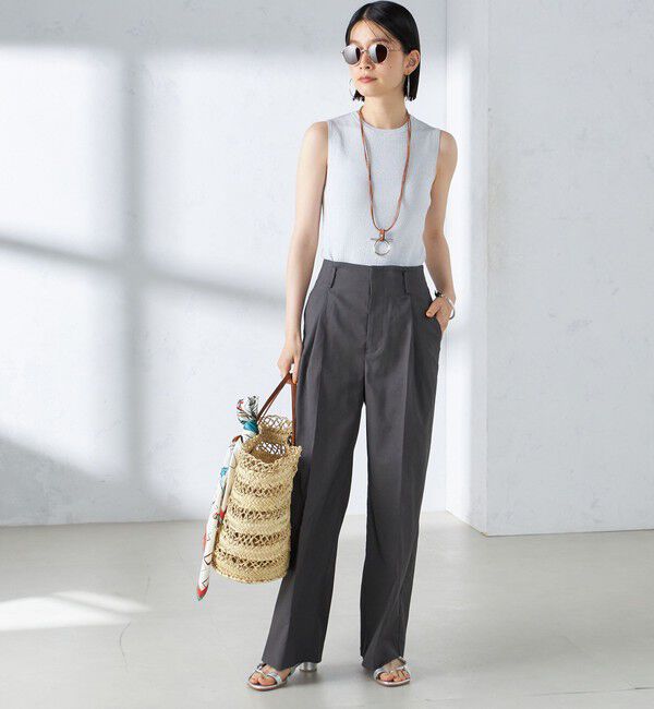 SHIPS for women「〈手洗い可能〉ラメ ノースリーブ ニット」|ニット・セーター|