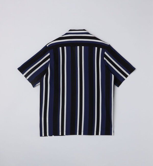 SHIPS「SHIPS:  ハニカム ストライプ オープンカラー シャツ」|シャツ・ブラウス|