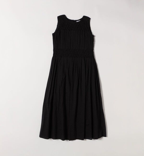 SHIPS any「《一部追加予約》【WEB限定】SHIPS any: ハンドスモッキング  コットン フレア ノースリーブ ワンピース」|ワンピース|