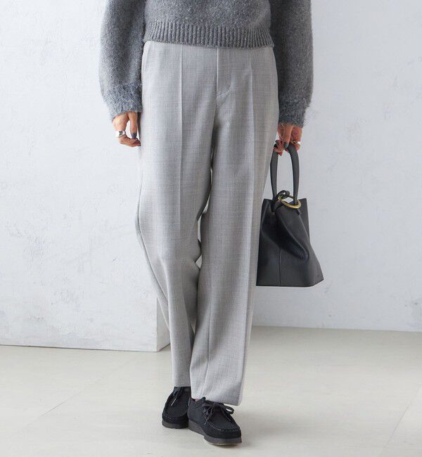 SHIPS for women「〈手洗い可能〉ストレート センタープレス トラウザーズ」|その他|