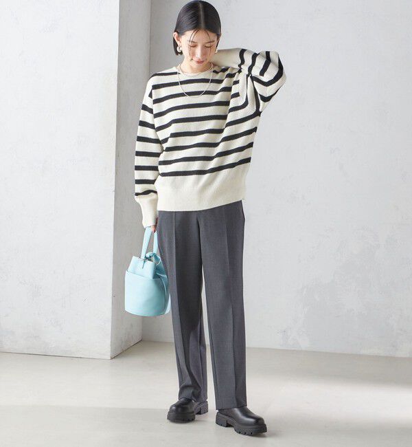 SHIPS for women「〈手洗い可能〉ストレート センタープレス トラウザーズ」|その他|