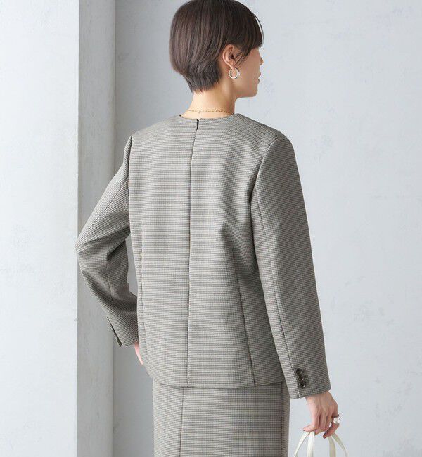 SHIPS for women「ウール混 チェック プルオーバー ジャケット（セットアップ対応）」|その他|
