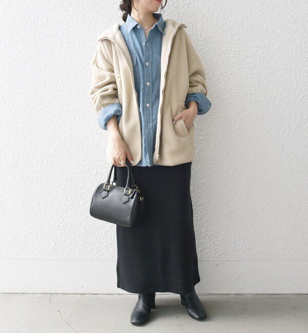 SHIPS any「SHIPS any:〈洗濯機可能〉ボア フリース フード ブルゾン パーカー」|パーカー|