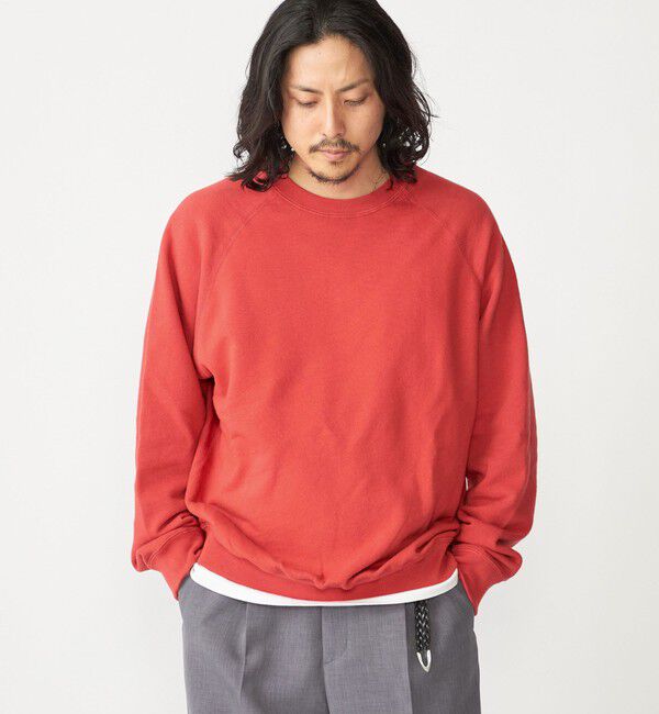 SHIPS「【SHIPS別注】Redwood Classics: 14オンス ラグラン スウェット」|スウェット・ジャージ|レッド