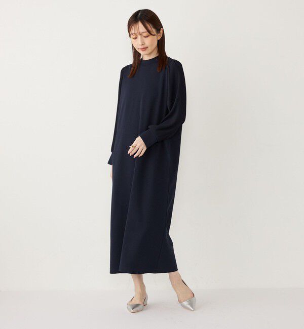 SHIPS Colors 「SHIPS Colors:〈手洗い可能〉プリーツスリーブ ジョーゼット ワンピース2◇」|ワンピース|ネイビー