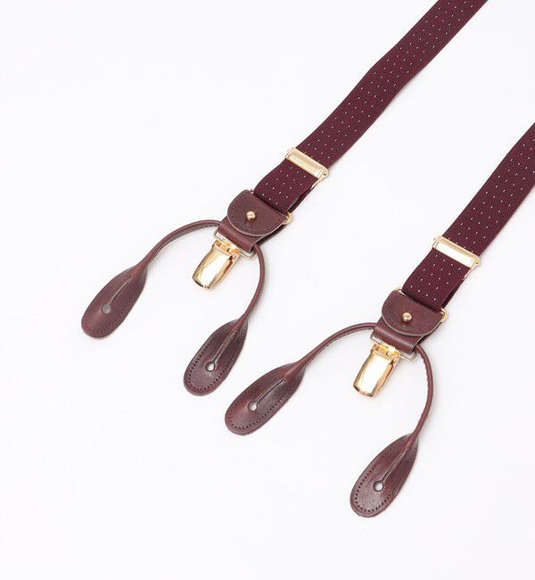 SHIPS「ALBERT THURSTON: ピンドット サスペンダー 25ｍｍ」|サスペンダー|