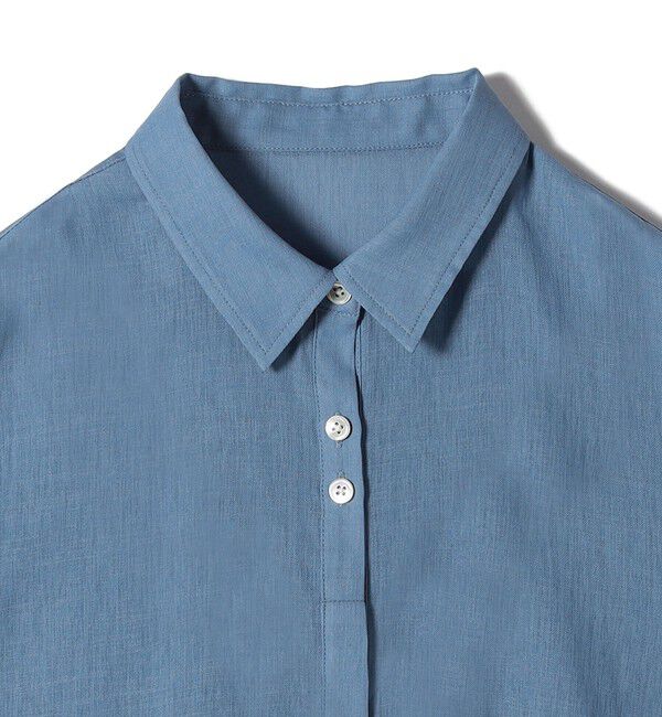 SHIPS for women「【WEB限定】〈洗濯機可能〉シアー リネンライク バック フリル ブラウス」|シャツ・ブラウス|