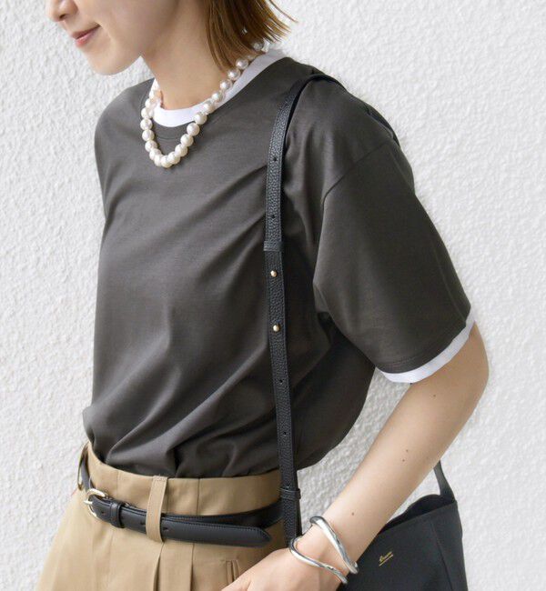 SHIPS for women「〈接触冷感〉レイヤード ライク TEE」|Tシャツ・カットソー|ダークグレー