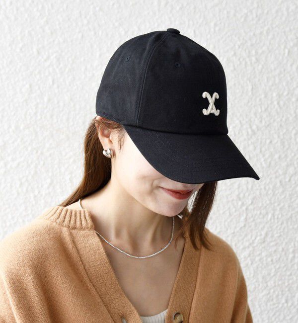 SHIPS any「《追加予約》【SHIPS any別注】VARZAR: 3D ロゴ ボール キャップ」|キャップ・キャスケット|ブラック