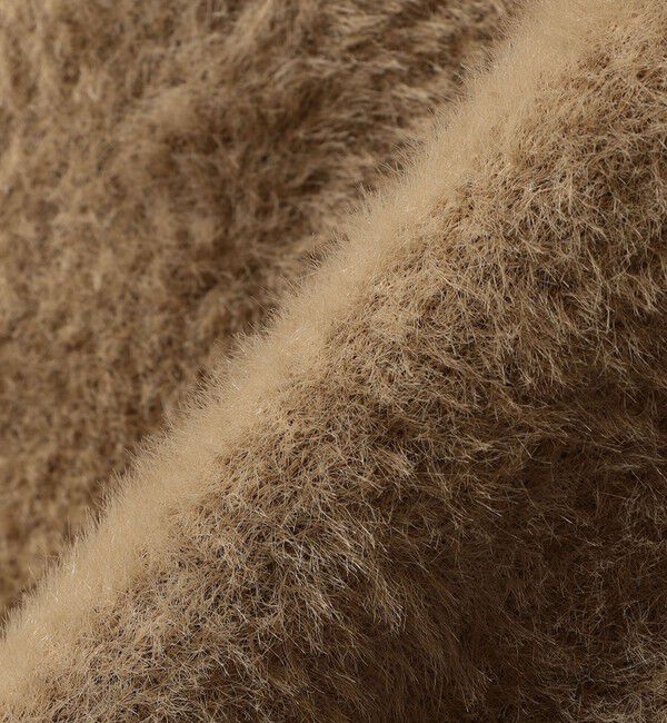 quaranciel「quaranciel:〈手洗い可能〉ファーライク クルーネック スナップ ニット カーディガン」|カーディガン|