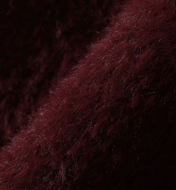 quaranciel「quaranciel:〈手洗い可能〉ファーライク クルーネック スナップ ニット カーディガン」|カーディガン|