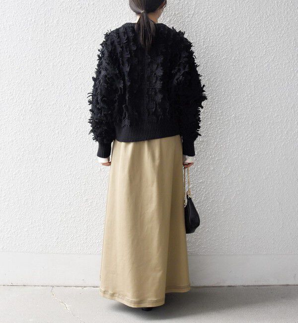 SHIPS any「SHIPS any:〈手洗い可能〉フリンジ デザイン ドルマン ニット カーディガン」|カーディガン|