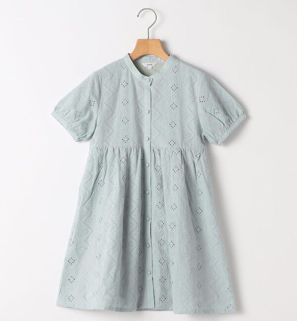 SHIPS KIDS「SHIPS KIDS:140～150cm / レース エンブロイダリー ワンピース」|ワンピース|ライトブルー