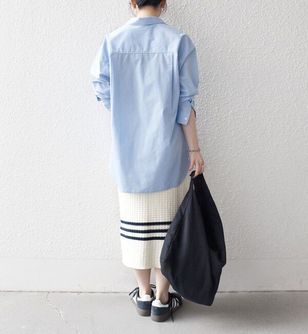 SHIPS any「SHIPS any:〈手洗い可能〉バスケット編み 配色 ライン タイト スカート」|スカート|