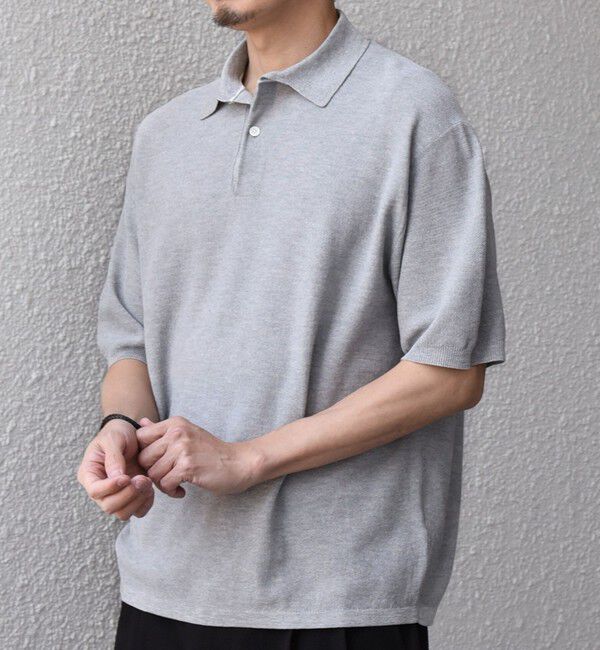 SHIPS any「SHIPS any:〈手洗い可能〉TEXBRID(R) ドライタッチ サマー ニット ポロシャツ◇」|ポロシャツ|グレー