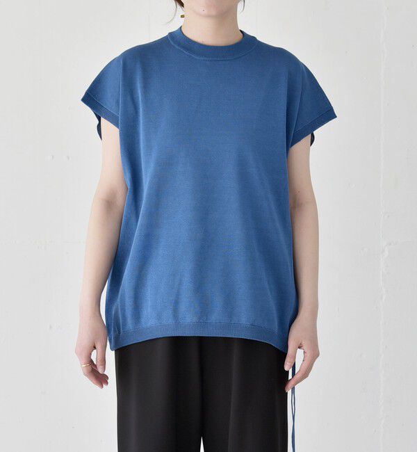 quaranciel「《予約》quaranciel:〈手洗い可能〉ドロスト フレンチスリーブ シアー ニット プルオーバー」|ニット・セーター|