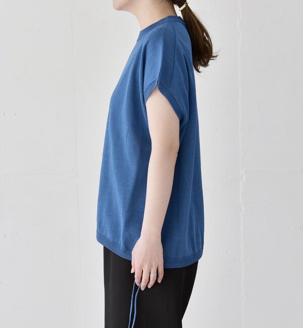 quaranciel「《予約》quaranciel:〈手洗い可能〉ドロスト フレンチスリーブ シアー ニット プルオーバー」|ニット・セーター|