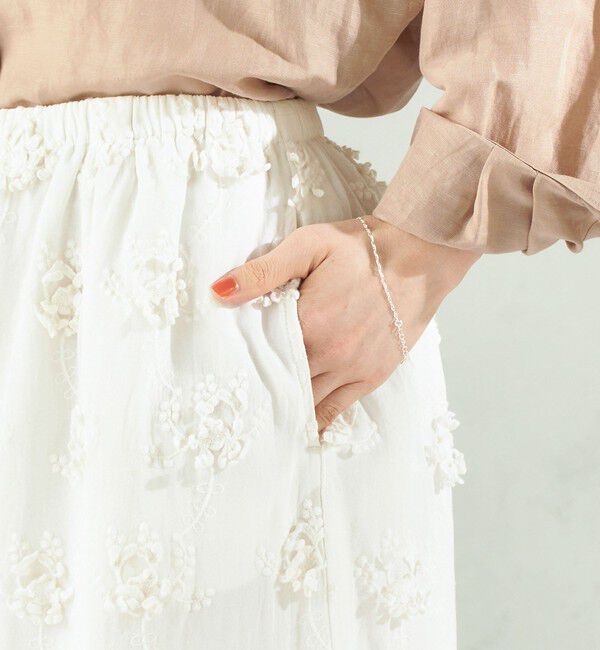 SHIPS for women「《予約》【SHIPS別注】crinkle crinkle crinkle:〈手洗い可能〉3D 刺繍 ワイド パンツ」|その他|