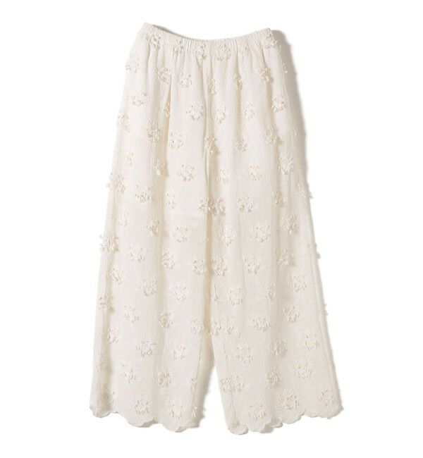 SHIPS for women「《予約》【SHIPS別注】crinkle crinkle crinkle:〈手洗い可能〉3D 刺繍 ワイド パンツ」|その他|