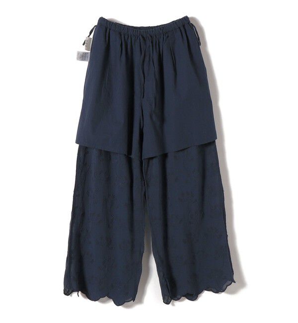 SHIPS for women「《予約》【SHIPS別注】crinkle crinkle crinkle:〈手洗い可能〉3D 刺繍 ワイド パンツ」|その他|