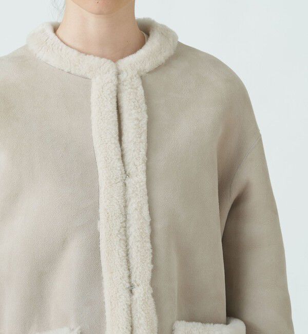 TOMORROWLAND collection「メリノムートン ノーカラーコート」|ノーカラーコート|