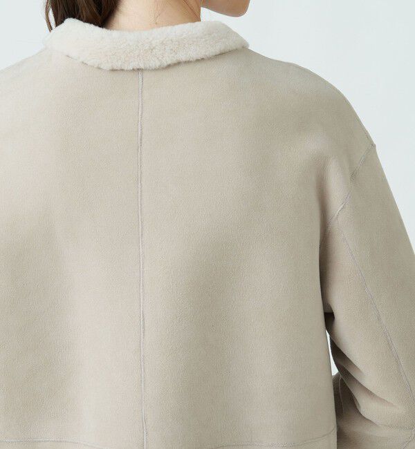 TOMORROWLAND collection「メリノムートン ノーカラーコート」|ノーカラーコート|