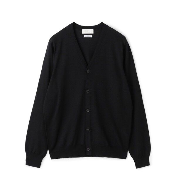 TOMORROWLAND MENS「TOMORROWLAND tricot スーパーファインメリノウール Vネックカーディガン」|カーディガン|19 ブラック