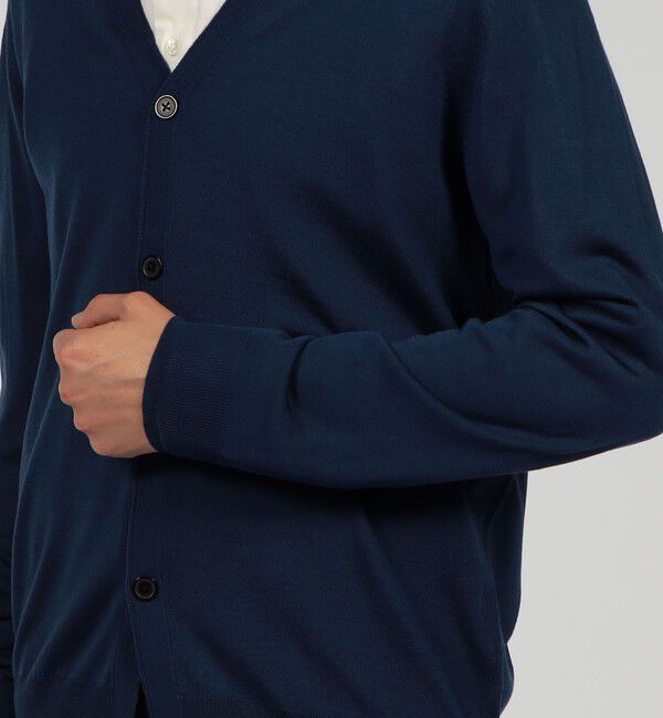 TOMORROWLAND MENS「TOMORROWLAND tricot スーパーファインメリノウール Vネックカーディガン」|カーディガン|