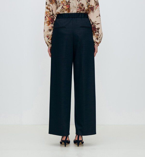 TOMORROWLAND collection「ポリエステルウールモクロディ センタープレスワイドパンツ」|スラックス|