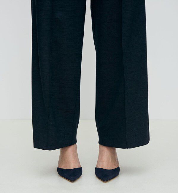 TOMORROWLAND collection「ポリエステルウールモクロディ センタープレスワイドパンツ」|スラックス|