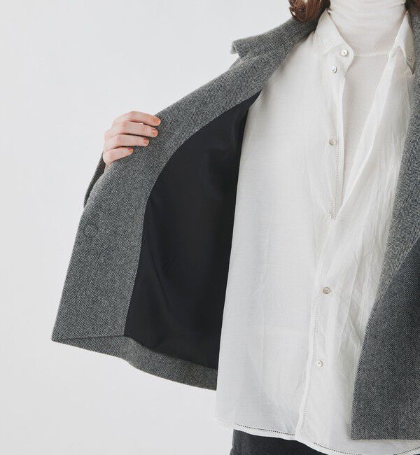GALERIE VIE「ヘリンボーンダブルフェイス コクーンシルエットショートコート」|その他|