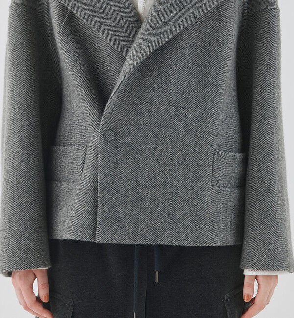 GALERIE VIE「ヘリンボーンダブルフェイス コクーンシルエットショートコート」|その他|