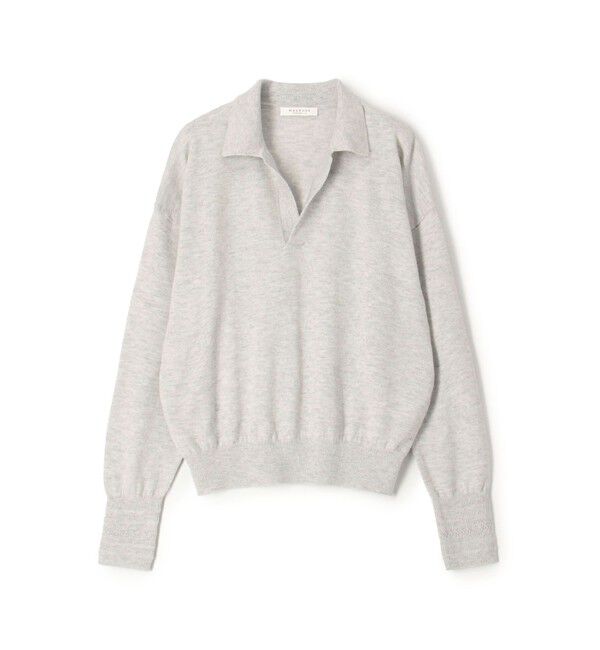 MACPHEE「コットンウール ポロプルオーバー」|ニット・セーター|13 ライトグレー