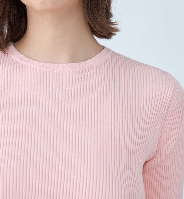 MACPHEE「コットンリブ クルーネックプルオーバー」|ニット・セーター|
