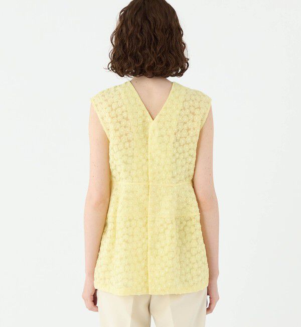 Ballsey「アリッサムカットジャカード バレルヘムブラウス」|シャツ・ブラウス|