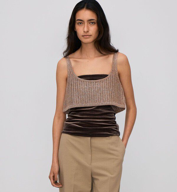 BACCA「オーロラフィルム リネンビスチェ」|ニット・セーター|