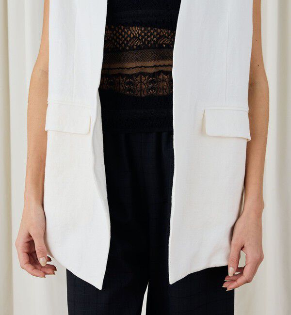 DES PRES「ファブリックコンビ Vカラージレ」|ベスト・ジレ|