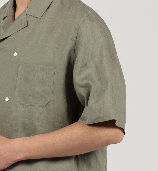 TOMORROWLAND MENS「リネン ダブルブレステッド ハーフスリーブシャツ」|シャツ・ブラウス|