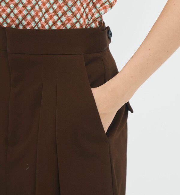 CABaN「コットンギャバジン 2タックロングスカート」|スカート|